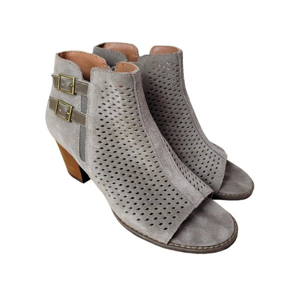 Vionic Shoes - Women's Vionic Chryssa Ankle Boots Booties Shoes Size 8 US/39 EU Tan Suede